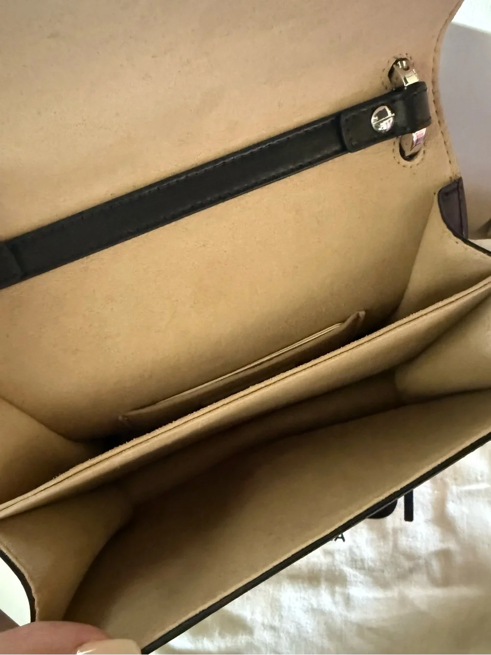 Fendi Black Leather Shoulder Bag with Multicolor Push-Lock—Authentic